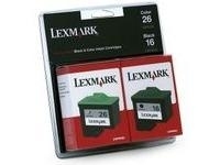 Lexmark Twin Pack #16 #26 Black and Color Print Cartridges Genuine Lexmark Inkjet