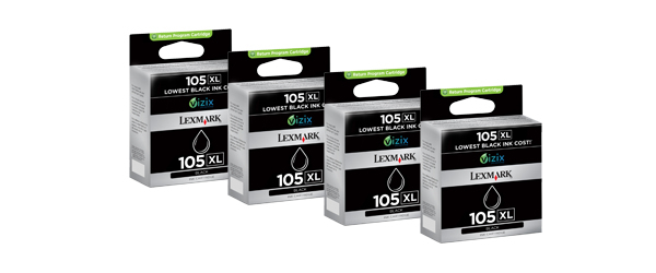 Lexmark 105XL B 4-Pack Genuine Lexmark Inkjet