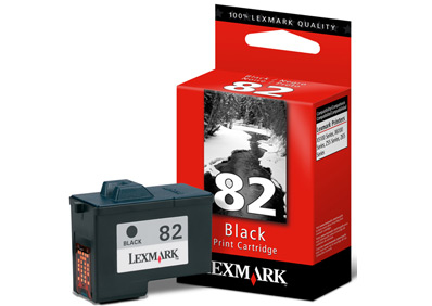 Lexmark #82 / 18L0032E Black Print Cartridge Genuine Lexmark Inkjet