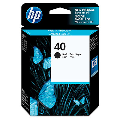 HP Ink cartridge no.40 black 42ml Genuine HP Inkjet