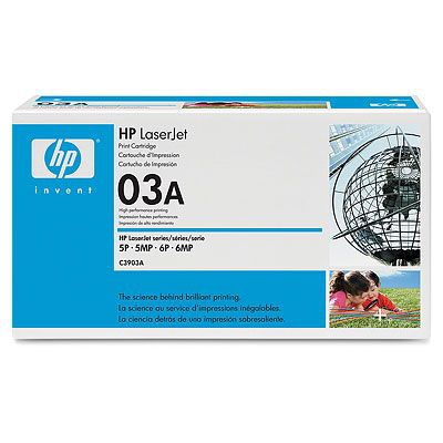 HP Genuine C3903A (03A) OEM High Capacity Black Toner Cartridge, 4000 Page Yield
