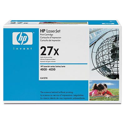 HP Genuine C4127X (27X) OEM High Capacity Black Toner Cartridge, 10000 Page Yield