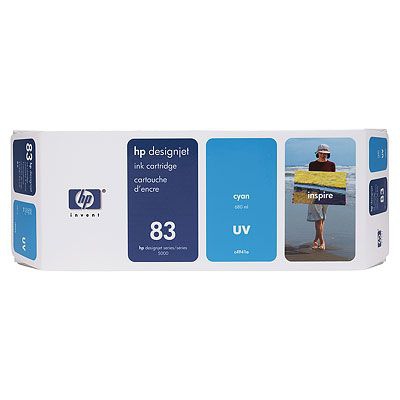 HP 83 680-ml Cyan UV Ink Cartridge Genuine HP Inkjet