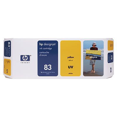 HP 83 680-ml Yellow UV Ink Cartridge Genuine HP Inkjet