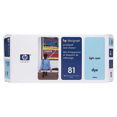 HP 81 Light Cyan Dye Printhead and Printhead Cleaner Genuine HP Inkjet