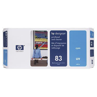 HP 83 Cyan UV Printhead and Printhead Cleaner Genuine HP Inkjet