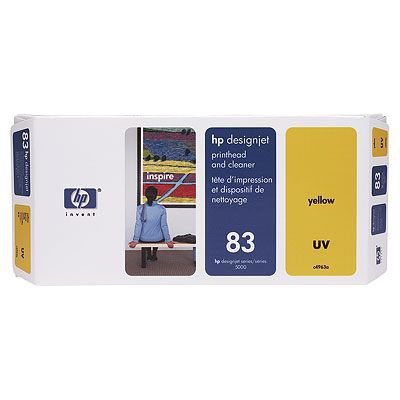 HP 83 Yellow UV Printhead and Printhead Cleaner Genuine HP Inkjet