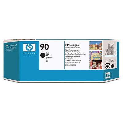 HP 90 Black Printhead and Printhead Cleaner Genuine HP Inkjet