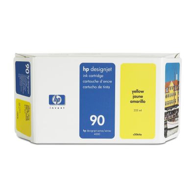 HP 90 225-ml Yellow Ink Cartridge Genuine HP Inkjet