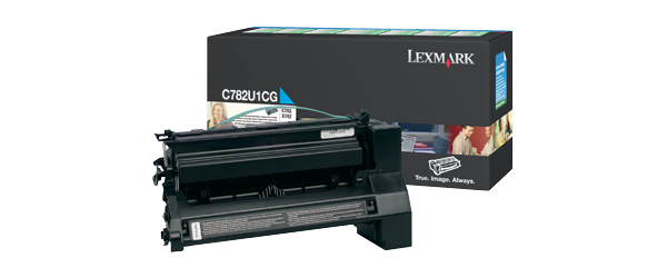 Lexmark C782 XL X782e XL Cyan XL Extra High Yield Return Program Print Cartridge Genuine Lexmark Toner
