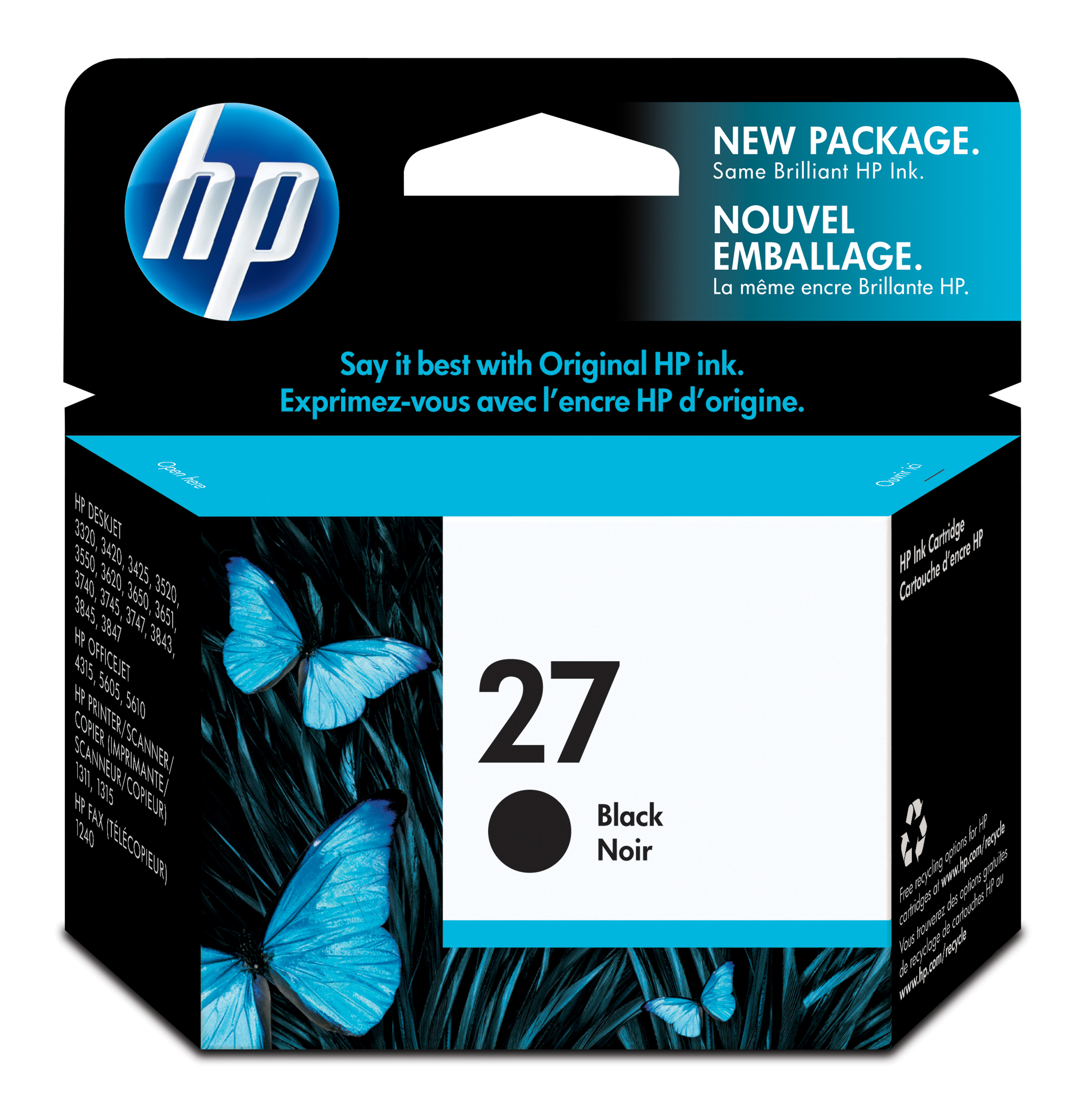 HP 27 Black Inkjet Print Cartridge Genuine HP Inkjet