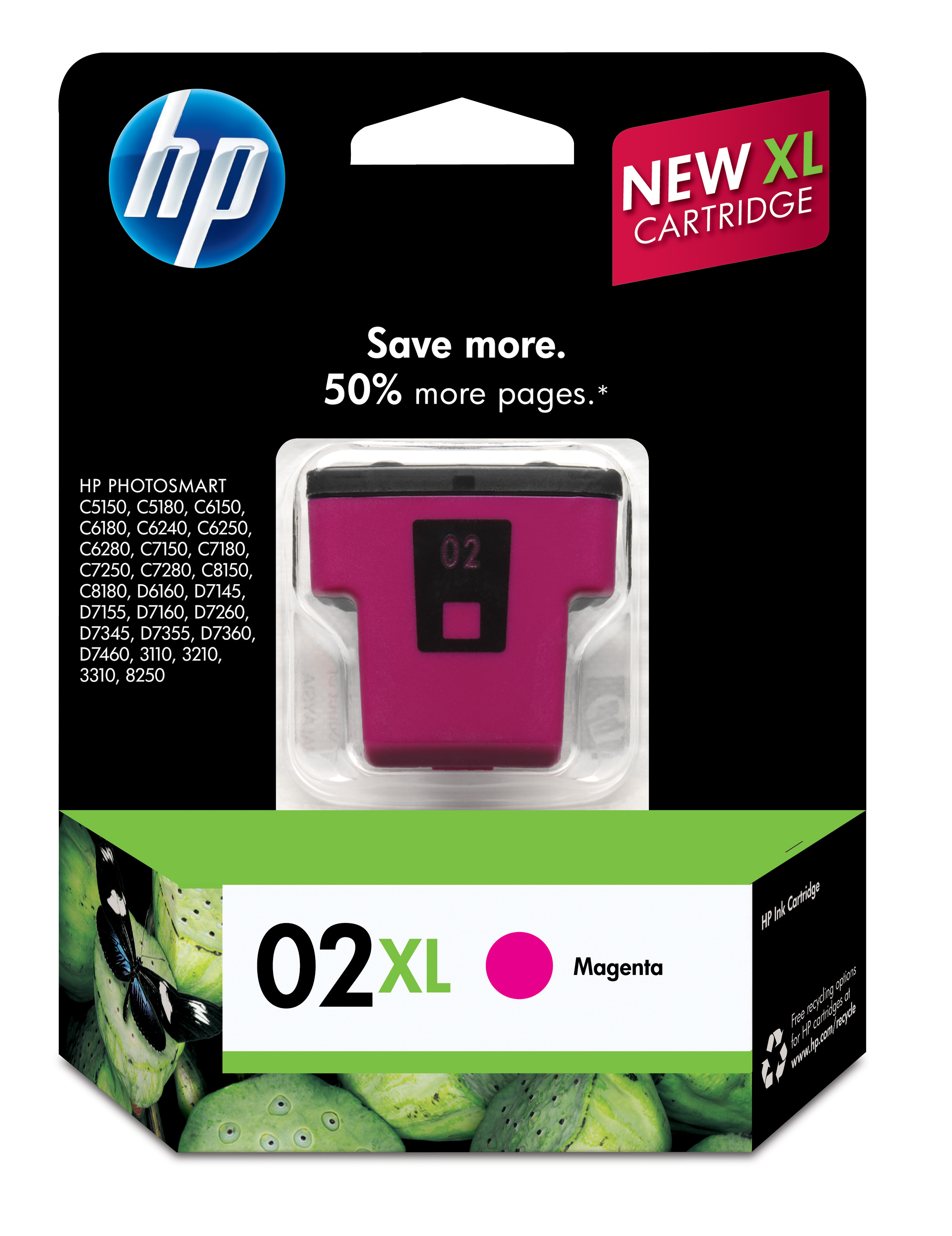 HP 02XL Magenta Ink Cartridge Genuine HP Inkjet