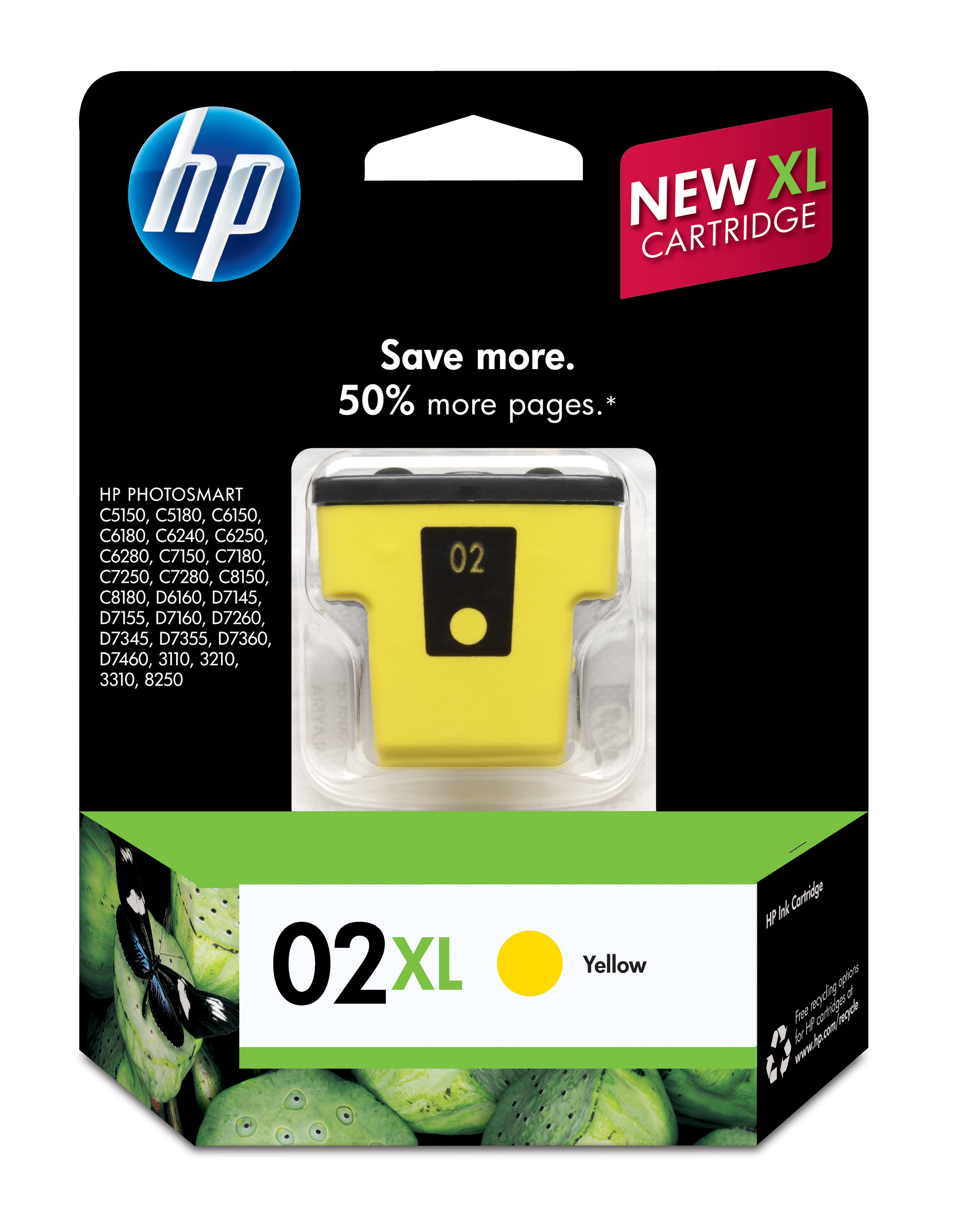 HP 02XL Yellow Ink Cartridge Genuine HP Inkjet
