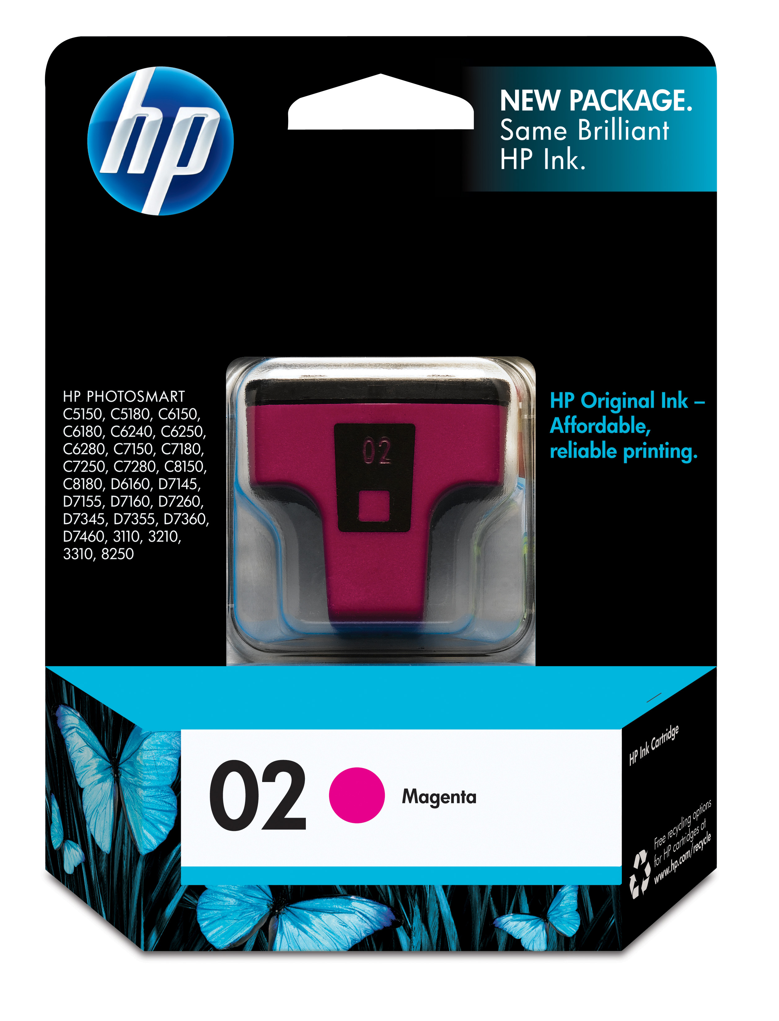 HP 02 Magenta Ink Cartridge Genuine HP Inkjet