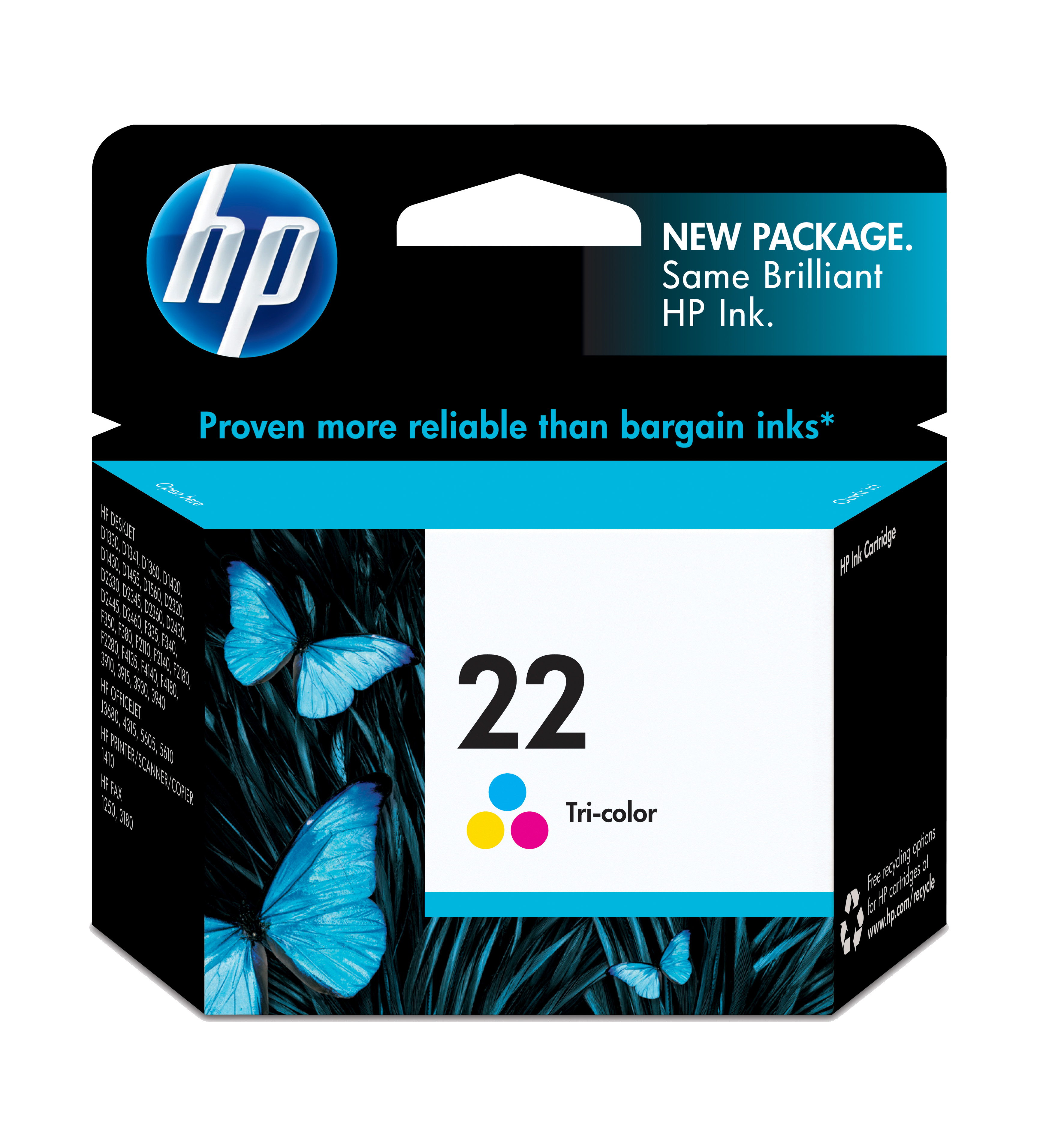HP 22 Tri-color Inkjet Print Cartridge Genuine HP Inkjet