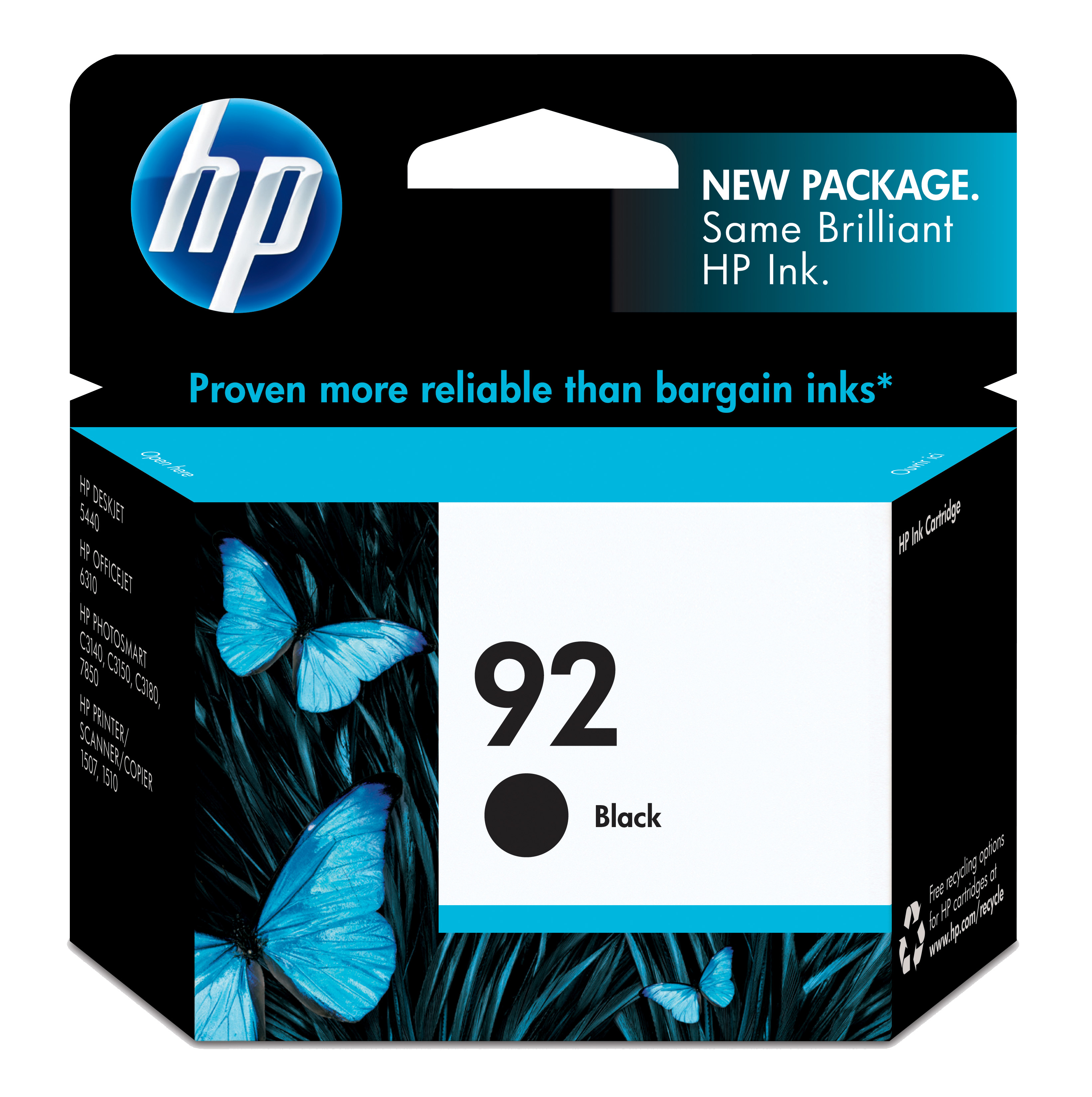 HP 92 Black Inkjet Print Cartridge Genuine HP Inkjet
