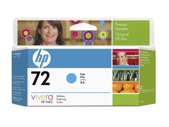 HP 72 130-ml Cyan Ink Cartridge Genuine HP Inkjet