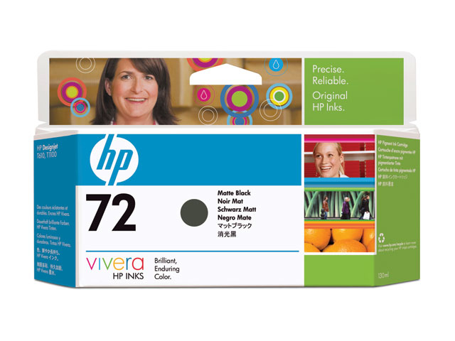 HP 72 130-ml Matte Black Ink Cartridge Genuine HP Inkjet