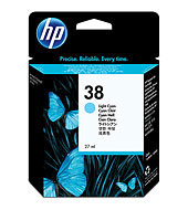 HP 38 Light Cyan Pigment Ink Cartridge Genuine HP Inkjet