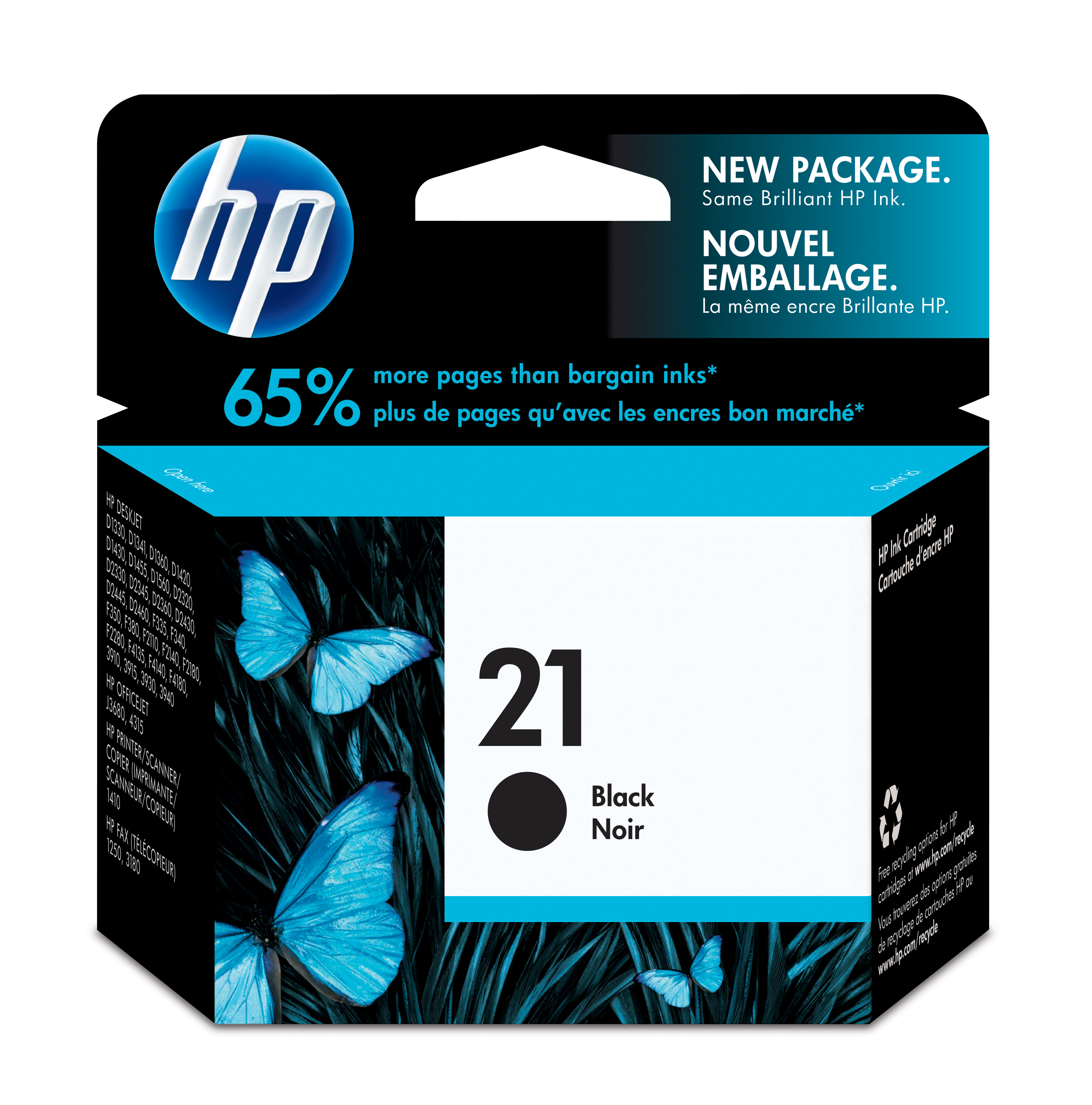 HP 21 2-pack Black Inkjet Print Cartridges Genuine HP Inkjet