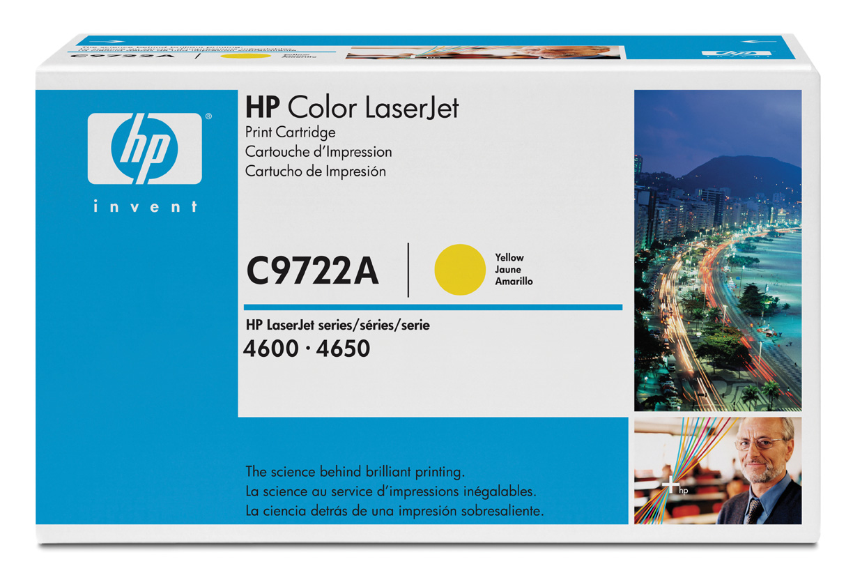 HP Color LaserJet C9722A Yellow Print Cartridge Genuine HP Toner