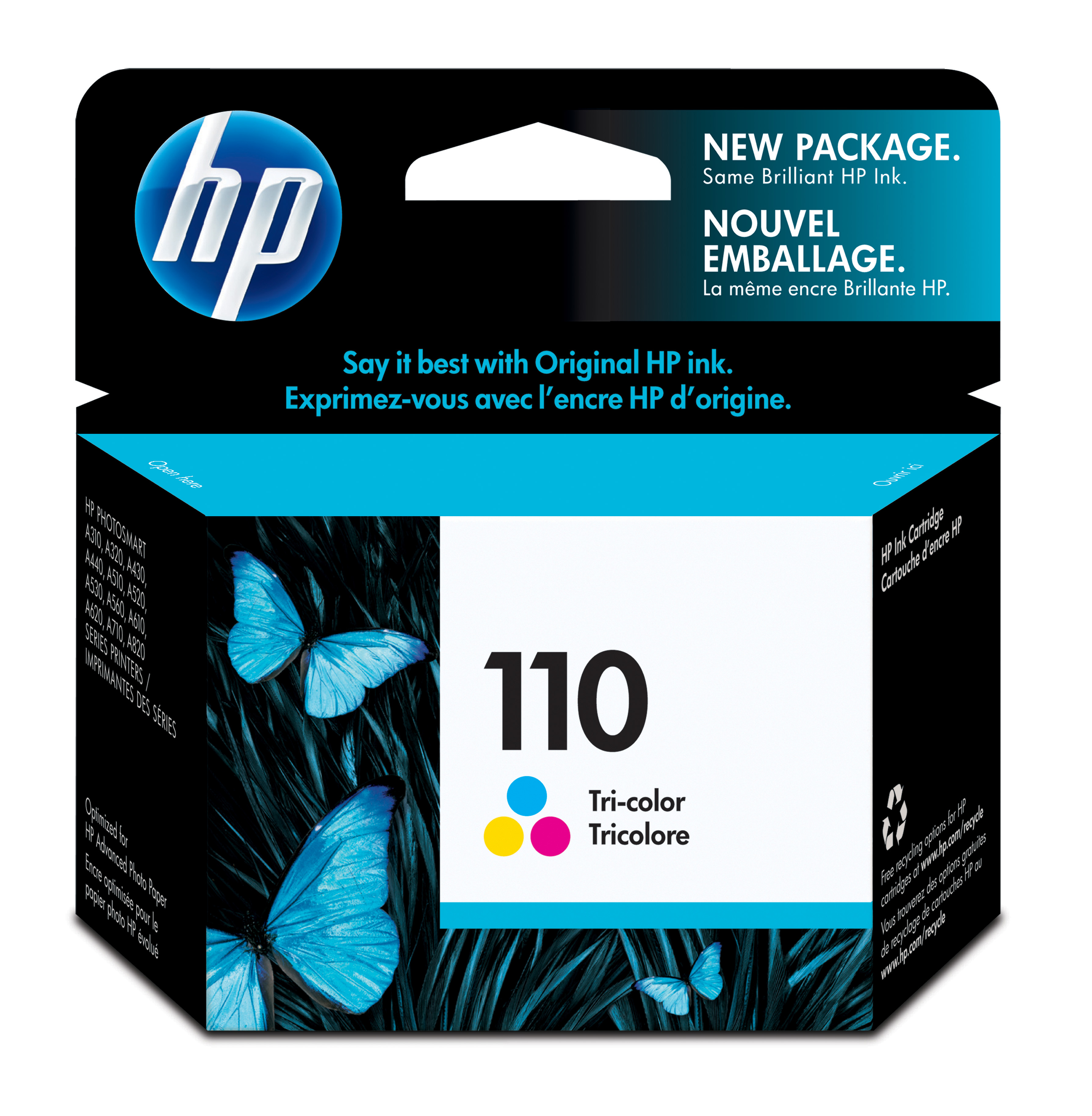 HP 110 Tri-color Inkjet Print Cartridge Genuine HP Inkjet