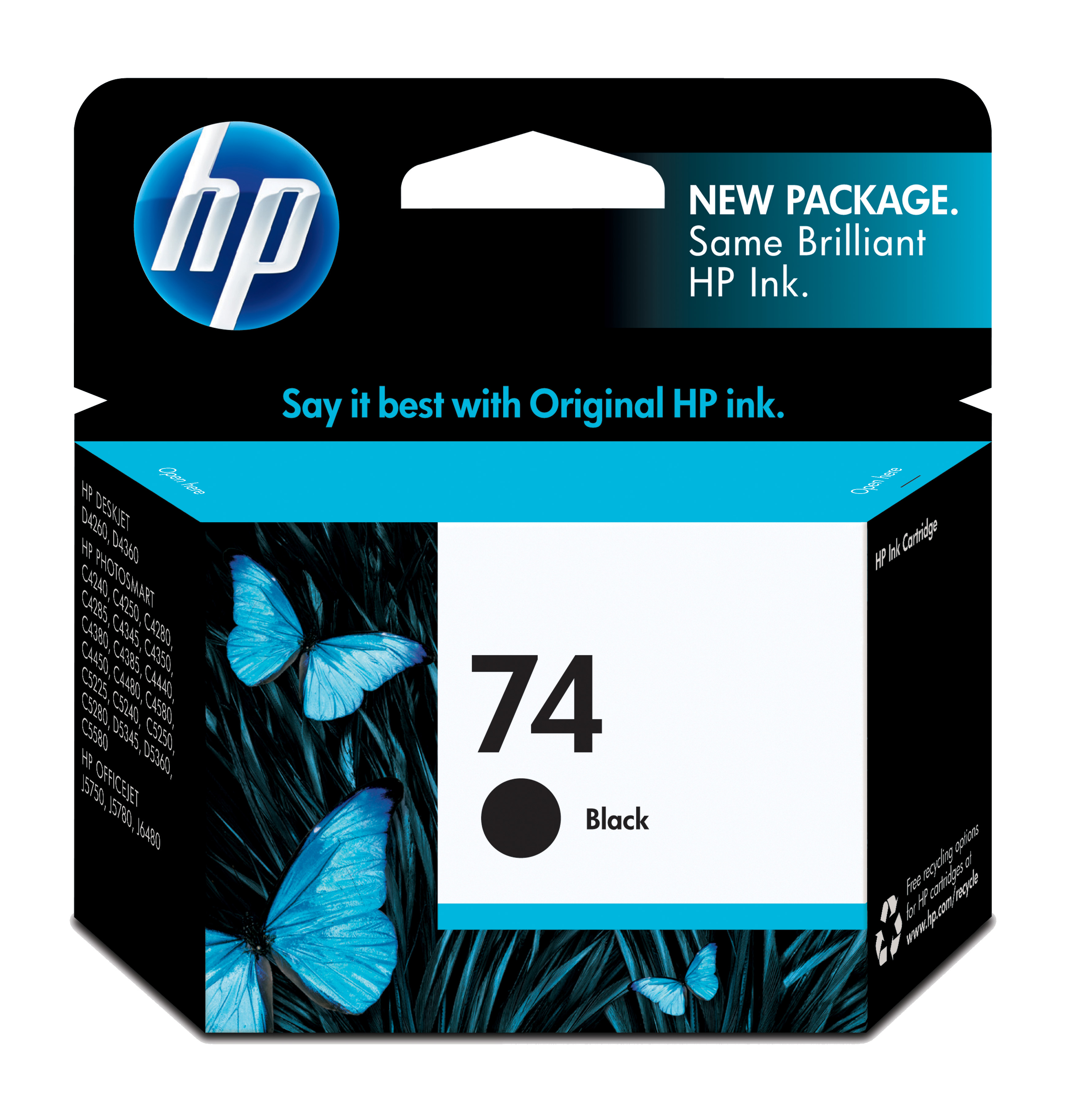 HP 74 Black Inkjet Print Cartridge Genuine HP Inkjet