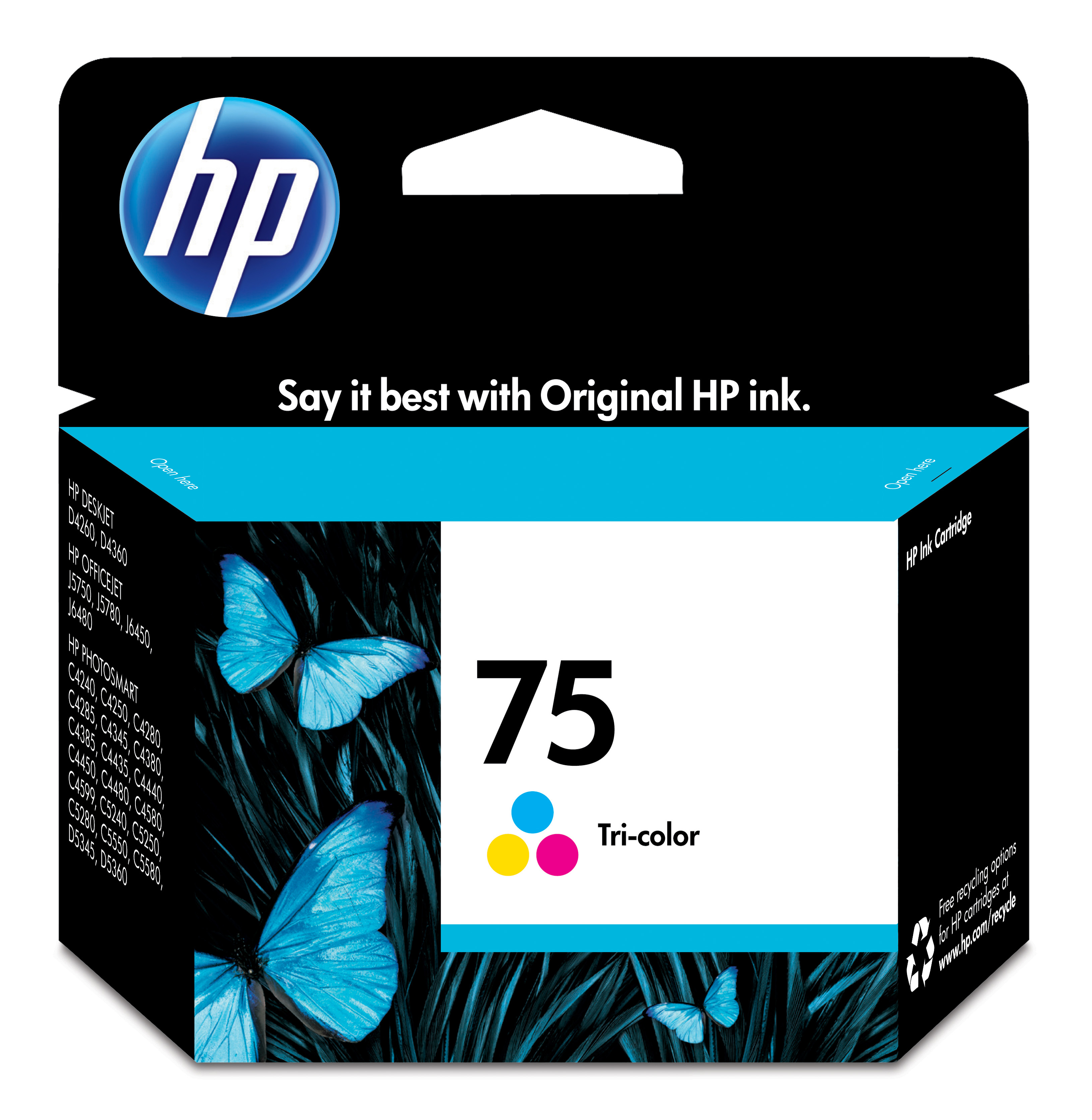 HP 75 Tri-color Inkjet Print Cartridge Genuine HP Inkjet