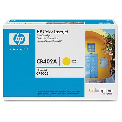 HP Color LaserJet CB402A Yellow Print Cartridge Genuine HP Toner