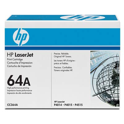 HP Genuine CC364A OEM High Capacity Black Toner Cartridge, 10000 Page Yield