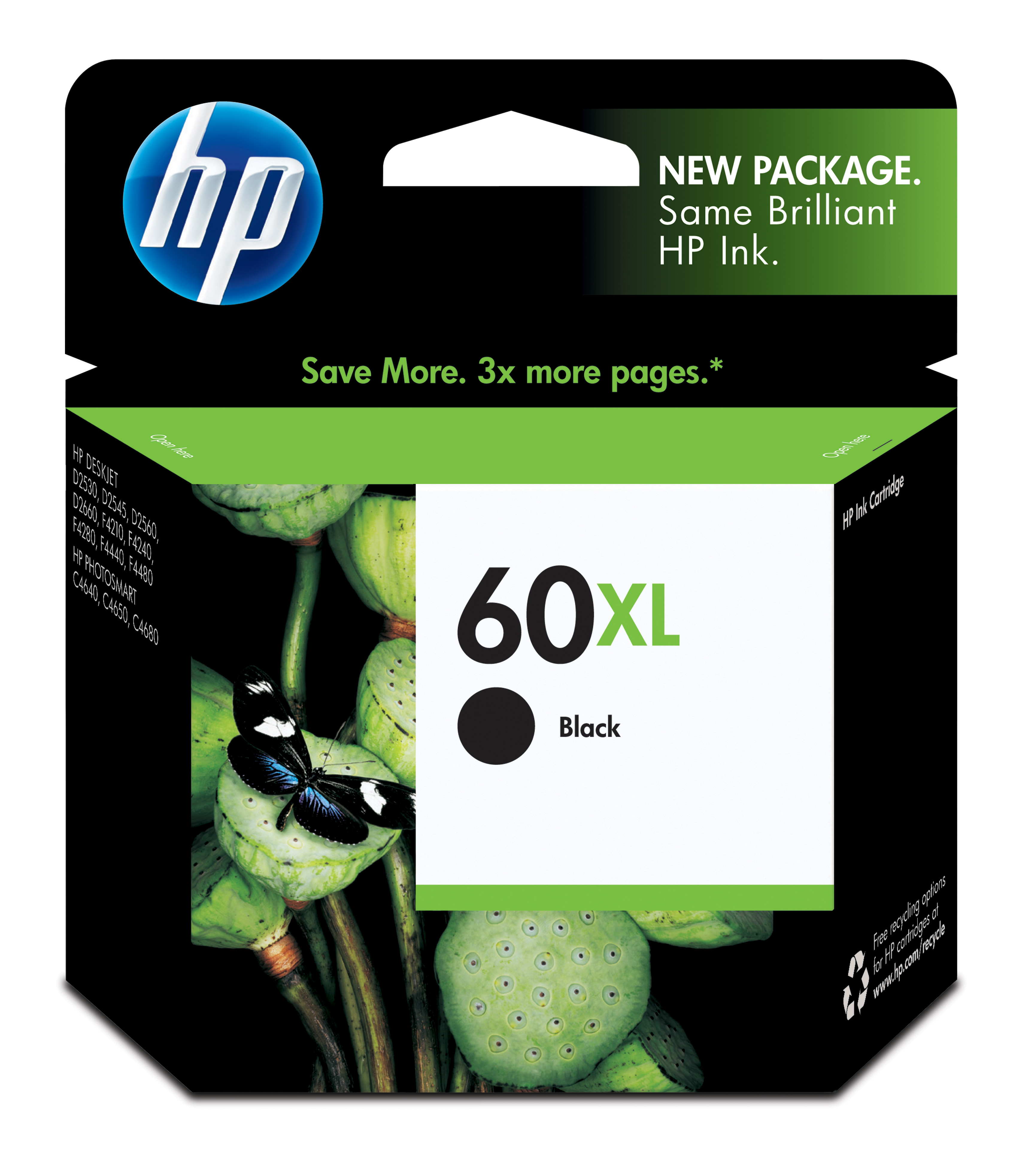 HP 60XL Black Ink Cartridge Genuine HP Inkjet
