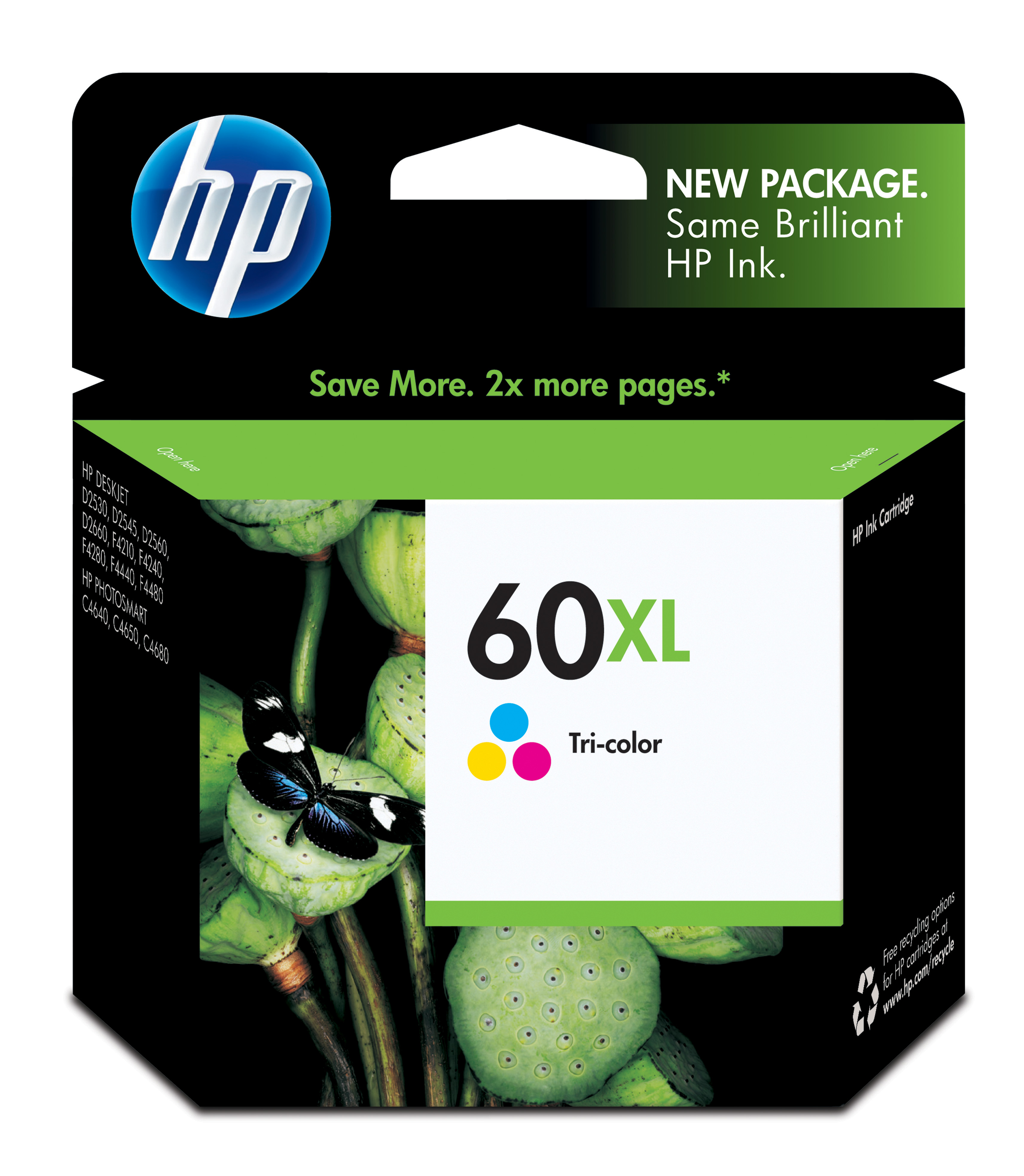 HP 60XL Tri-color Ink Cartridge Genuine HP Inkjet