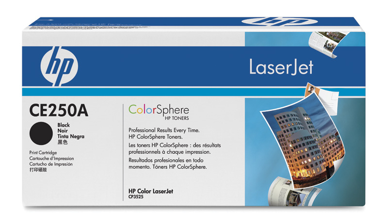 HP Color LaserJet CE250A Black Print Cartridge Genuine HP Toner