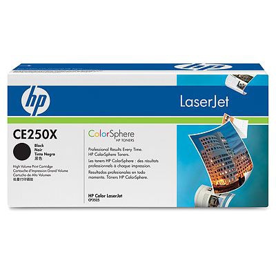 HP Color LaserJet CE250X Black Print Cartridge Genuine HP Toner