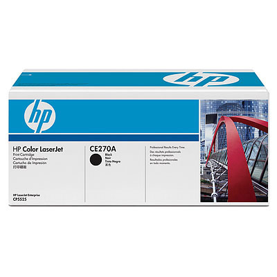HP Color LaserJet CE270A Black Print Cartridge Genuine HP Toner