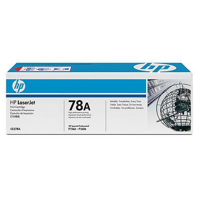 HP Genuine CE278A (78A) OEM High Capacity Black Toner Cartridge, 2100 Page Yield