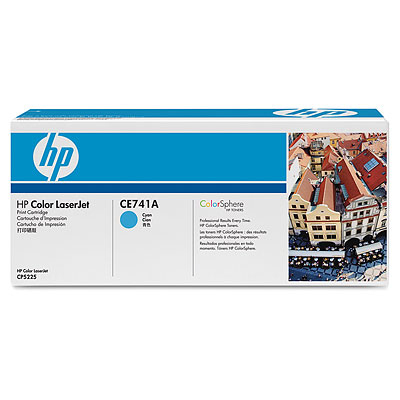 HP Color LaserJet CE741A Cyan Print Cartridge Genuine HP Toner