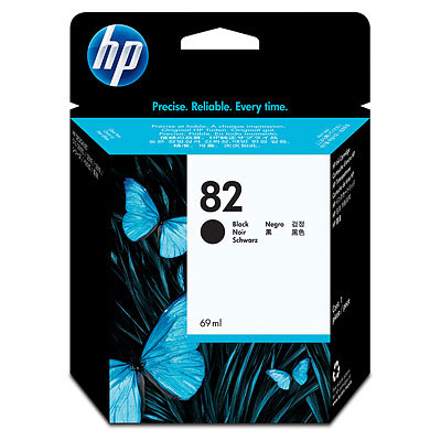 HP 82 69-ml Black Ink Cartridge Genuine HP Inkjet
