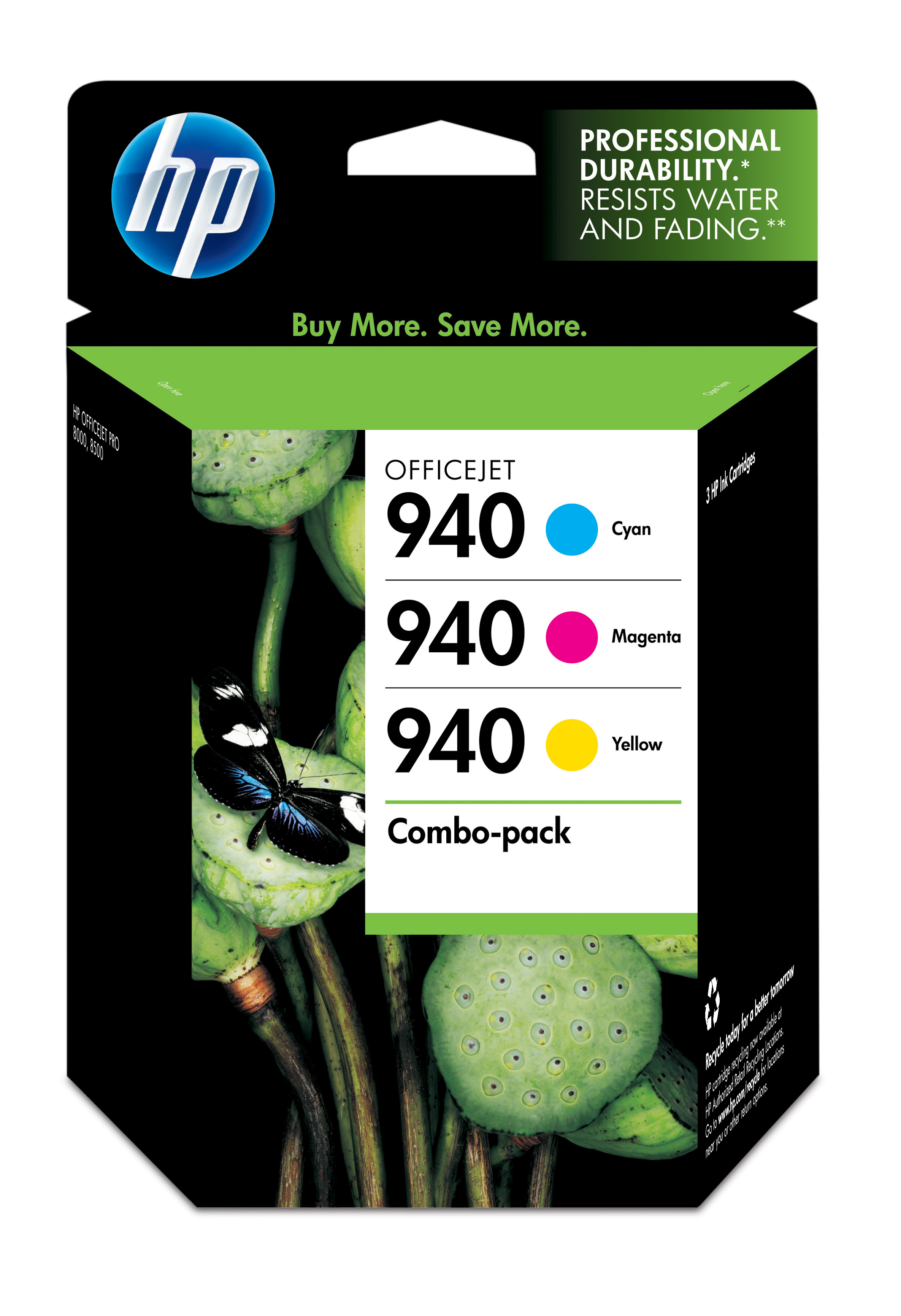 HP 940 Combo-pack Cyan/Magenta/Yellow Officejet Ink Cartridges Genuine HP Inkjet