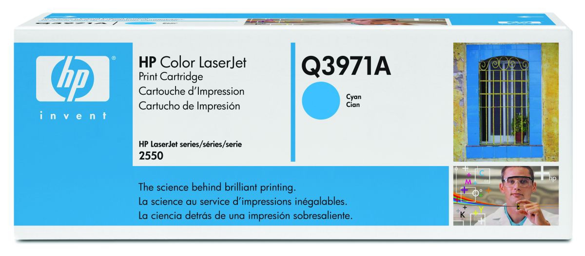 HP Color LaserJet Q3971A Cyan Print Cartridge Genuine HP Toner