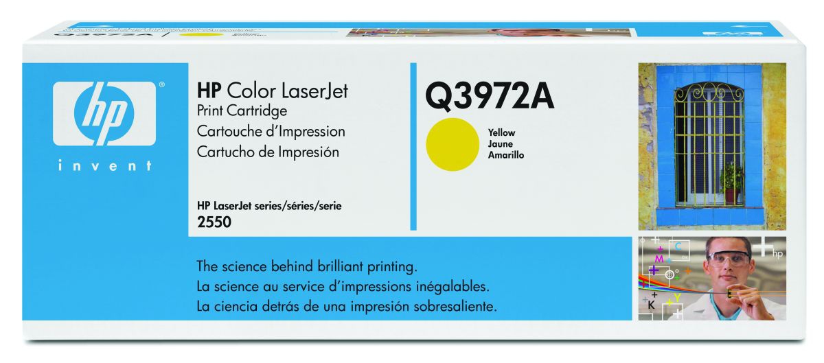 HP Color LaserJet Q3972A Yellow Print Cartridge Genuine HP Toner