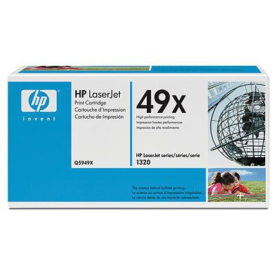 HP Genuine Q5949X (49X) OEM High Capacity Black Toner Cartridge, 6000 Page Yield