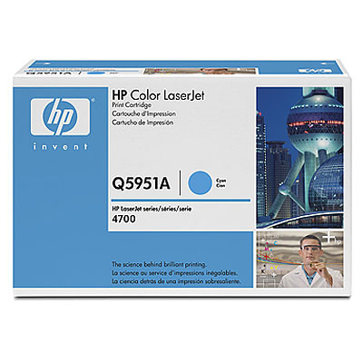 HP Genuine Q5951A (643A) OEM High Capacity Cyan Toner Cartridge, 10000 Page Yield