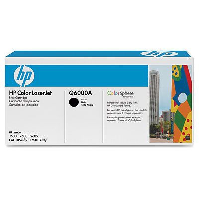 HP Genuine Q6000A (124A) OEM High Capacity Black Toner Cartridge, 2500 Page Yield