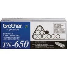 Brother Genuine TN650 OEM High Capacity Black Toner Cartridge, 8000 Page Yield