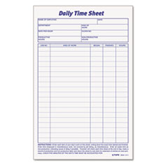 Two employee daily time and job sheet pads.