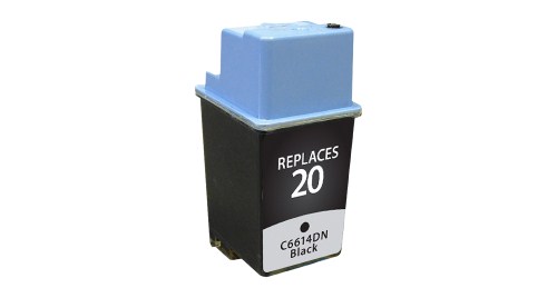 Black Inkjet Cartridge compatible with the (HP 20) C6614DN