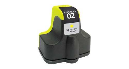 Yellow Inkjet Cartridge compatible with the HP (HP02) C8773WN