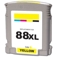 High Capacity Yellow Inkjet Cartridge compatible with the HP (HP88) C9393AN