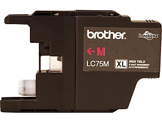 Magenta Inkjet Cartridge compatible with the Brother LC75M (600 page yield)